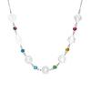 Cazador Clear Zircon 7 Chakra Flower Pendants Necklaces for Women Stainless Steel Yoga Meditation Health Jewelry Amulet Necklace