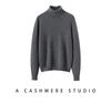 Women's Plus Size 100% Cashmere Knit Long Sleeve Sweater - Autumn/Winter Base Layer Top