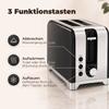 Kettle and Toaster Set with Thermometer, 1.7 L, 2200 W Kettle, 2-Slice Toaster with 7 Browning Levels