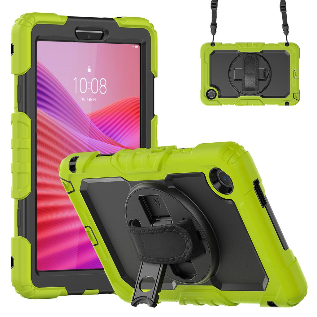 Heavy Duty Case for Lenovo Tab One (K9) 2025 8.7 Inch TB305FU 3-Layers Hybrid Stand Cover with Screen Protector Shoulder Strap