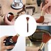 Coffee Grinder Cleaning Brush with Wooden Handle Coffee Bar Counter Clean Soft Bristle Brush Tea Set Cleaning Brush Coffee Tool