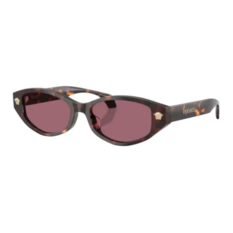 Versace Logo Letter Design Irregular Shape Sunglasses Unisex sunglasses Tortoise 0VE4512D-108/A 54,Tortoiseshell
