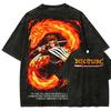 Demon Slayer Hashira Graphic Washed Oversized T-shirt Men Women Anime Manga Tee Streetwear Hip Hop Y2k Harajuku Short Sleeve Female Male Clothing