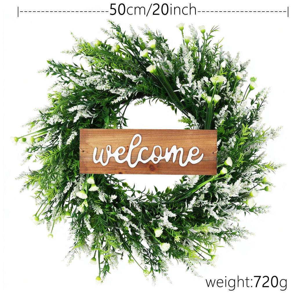 Kai Jin Lavender Letter Wreath for Indoor/Outdoor Door Decoration