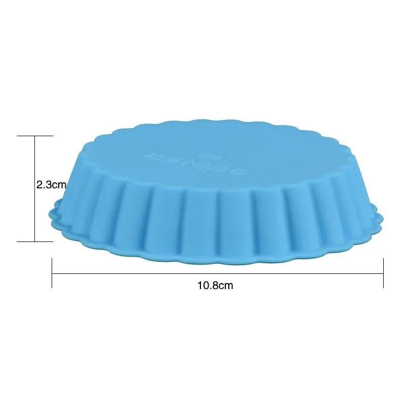 Pie Bakeware Pan Accessories Kitchen Baking Tools Eco-friendly Silicone Cake Mold Fruit Pie Mold Tray Round Fondant Cake Mold