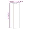 Plant Stand 2 pcs Rustic Wood Look 17 x 17 x 60 cm Engineered Wood