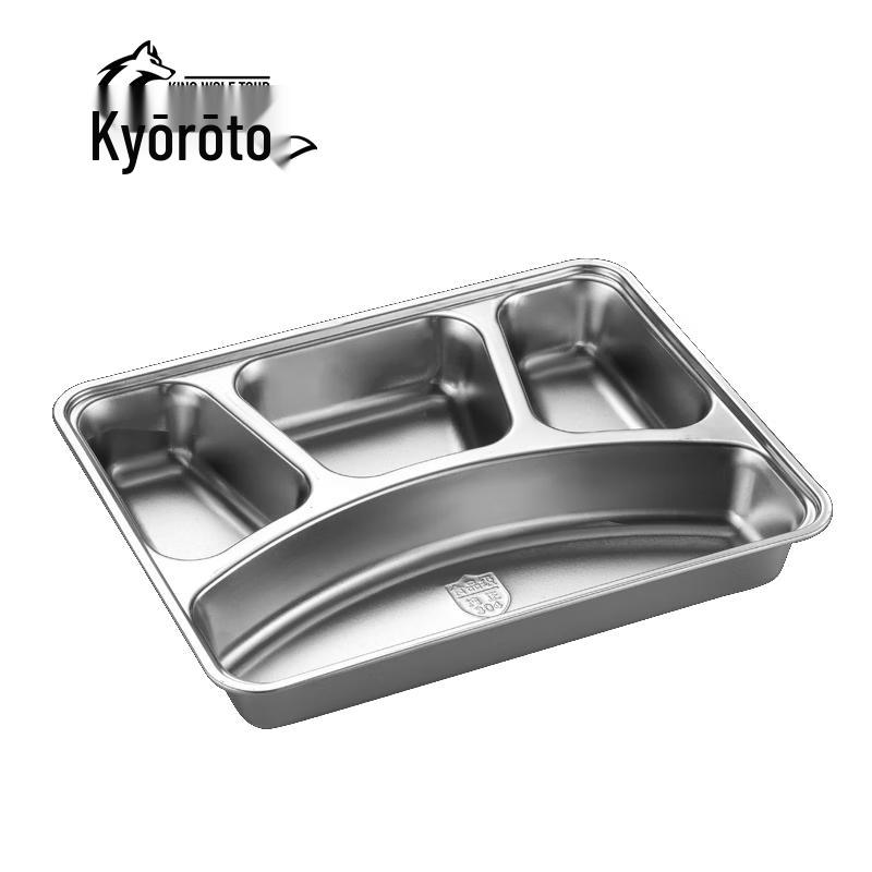 

Jinglangtu Stainless Steel Divided Dinner Plate with Lid