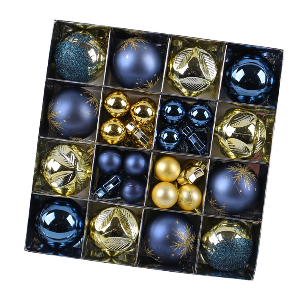Sturdy Plastic Materials 44 Pieces Fashion Christmas Ornament Set Adds Elegant of Festival Styles to Home Decoration