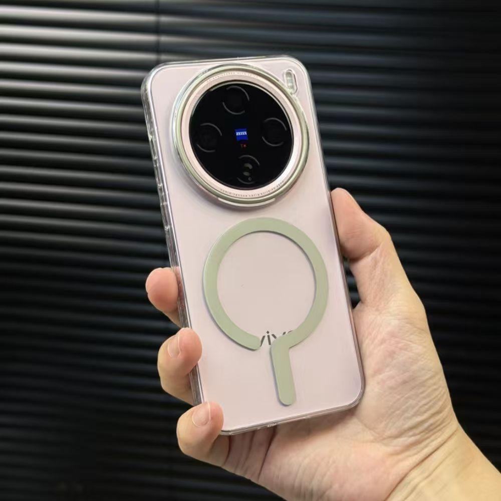 Applicable to vivoX200pro question mark strong magnetic suction mobile phone case S20u high transparency iqoo13 ultra-thin and simple