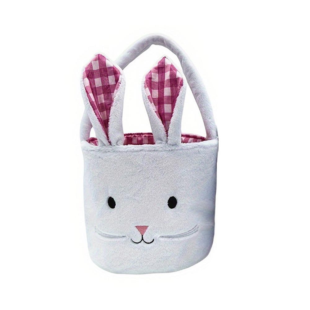 New Easter Rabbit Buckets Soft Cute Bunny Basket Long Ear Storage Bag Happy Easter