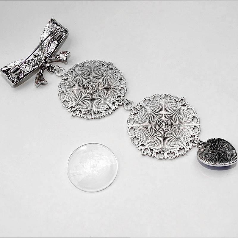 1Pc Photo Charm DIY Memorial Photo Alloy Pin Brooch Weddings Anniversaries Picture Frame With Pendant