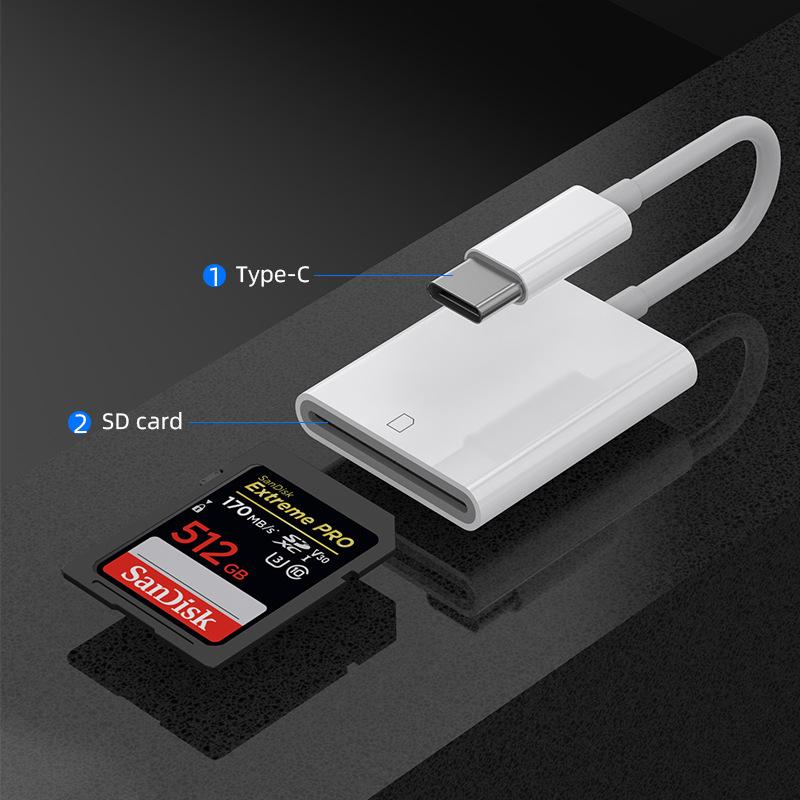 Type-C SD Camera Card Mobile Phone Computer Dedicated Card Reader TF Memory High-Speed Adapter Cable External Factory Direct