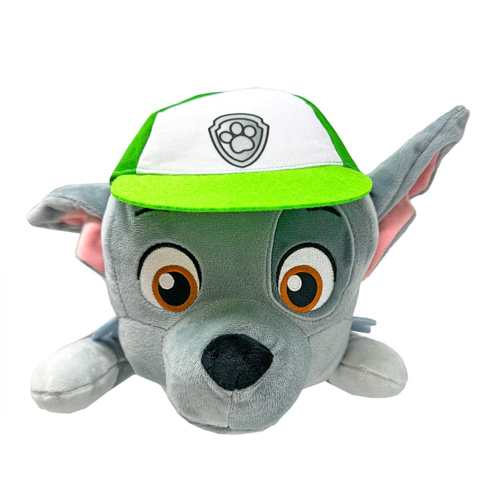 Paw Patrol Super Big Plush Approximately Lying Official Merchandise Toy, 40cm, Down, Oversized, (Rocky)