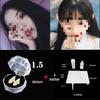 Halloween Makeup: Horror Scars, Fake Teeth, Little Tiger Teeth, and Blush Tattoo Stickers for Party Decoration