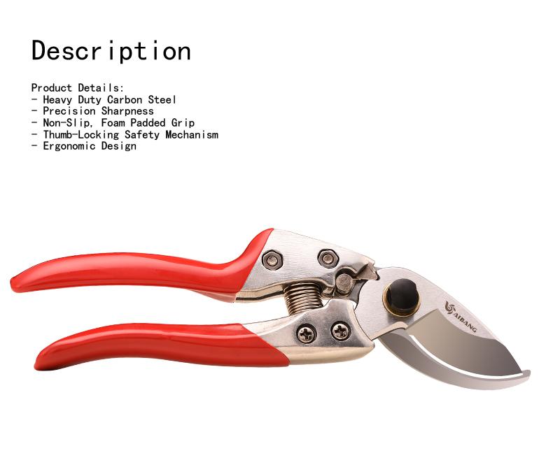 SK5 Stainless Steel Pruning Scissors Gardener Grafting Tool Floral Fruit Tree Branch Cutting Shears for Picking