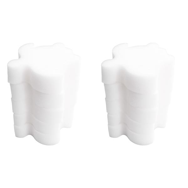 50Pcs White Floating Spa Sponge Turtle Oil Absorbing Hot Tub Skimmer Scum Absorber Cleaners for Swimming Pool