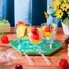 Nuogo 200 Pcs Dessert Cups with Spoons 100 Pcs 5 oz Mini Clear Plastic Parfait Cup with 100 Spoon Disposable Dessert Goblets Appetizer Cup for Summer