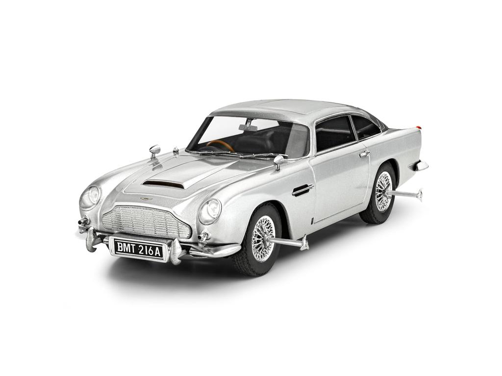 Revell 14554 Aston Martin DB5 James Bond 007 Goldfinger Stupnice 122 dílků Dovednostní sada pro model auta 2. úrovně Stříbrná 124