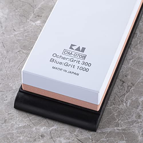 Kombinovaný brusný kámen Shun pro ostření nožů, zrnitost 300 a 1000, DM0708, 6", světle šedý
