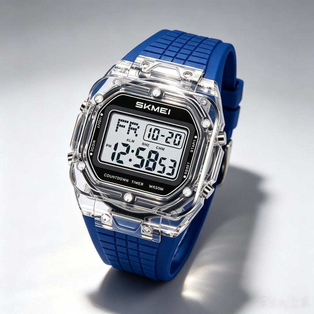 Unisex Digital Watch SKMEI Transparent Square School 2683