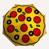 1 Stück Pizza-Muster Faltbarer Regenschirm, 8 Rippen Lässiger Langlebiger Leichter Tragbarer Reise-Regenschirm Für Männer & Frauen yy250728125