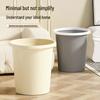 Large Plastic Odor-Proof Trash Can for Home: Ideal for Bathroom, Kitchen, Bedroom, Dorm. Effortless Press Ring Design.