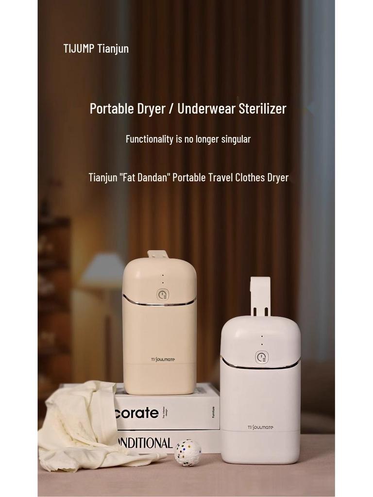 Upgraded Portable Dryer & Sterilizer for Home, Dorm, Travel & Underwear