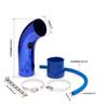 3" Cold Air Intake Pipe Kit 76mm Air Filter Car Cold Air Intake Turbo Filter Aluminum Air Filter Induction Flow Hose Pipe Kit Mass Air Flow 3