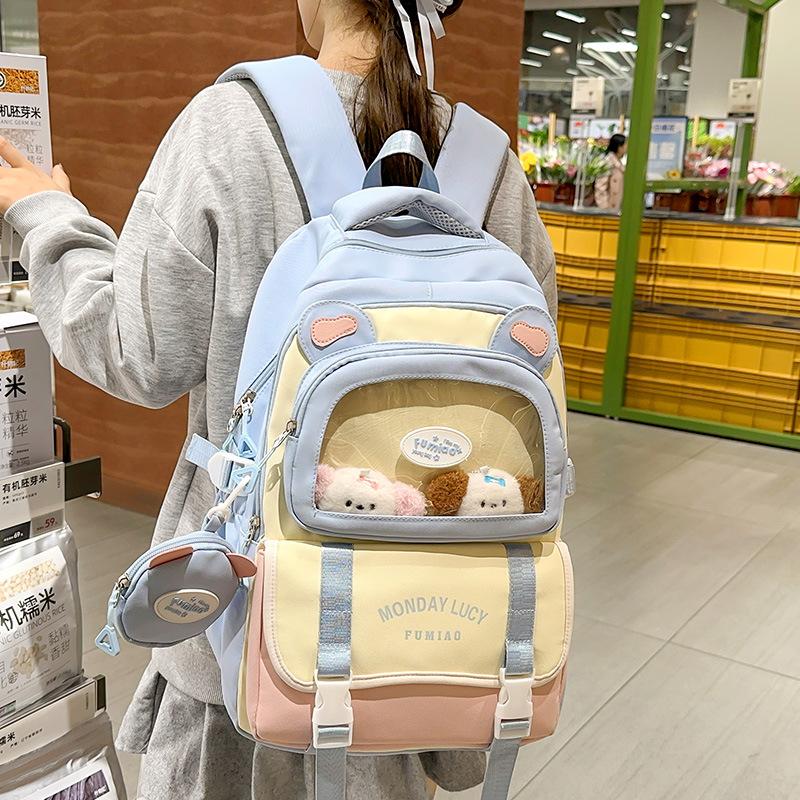 Schoolbag Children Elementary School Girl Junior High School Student Cartoon High Value Ins Pain Bag Backpack