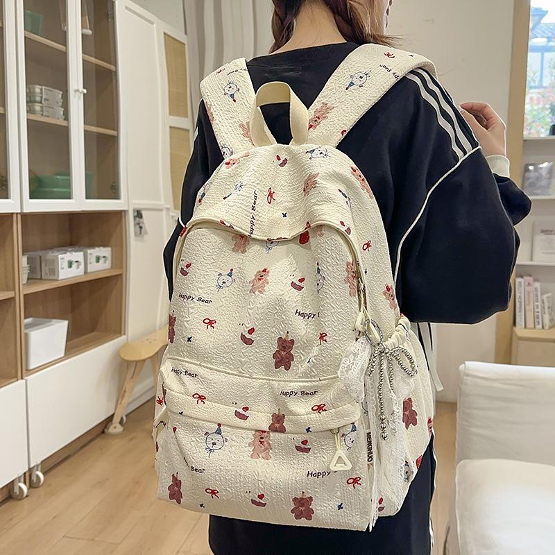 Japanese niche schoolbag female college student cute cartoon travel backpack junior high school student large capacity computer backpack