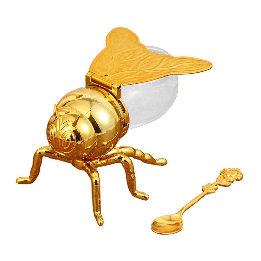 Honey Container with Spoon, Ideal for Storing Condiments and Oils