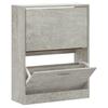 VidaXL Shoe Cabinet Concrete Grey 63x24x81 Cm Engineered Wood 342559