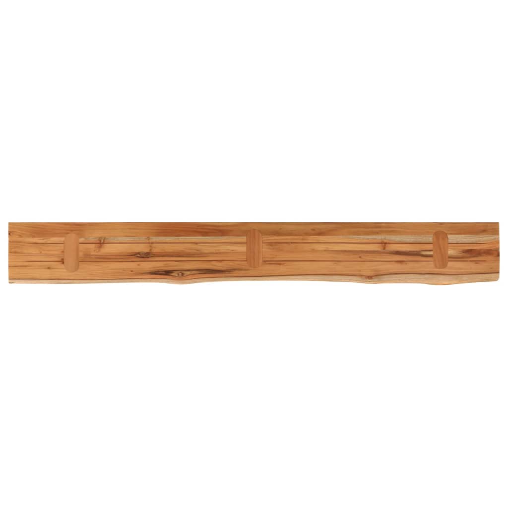 Wall Shelf 160 x 20 x 3.8 cm Rectangular Solid Acacia Wood with Natural Edge