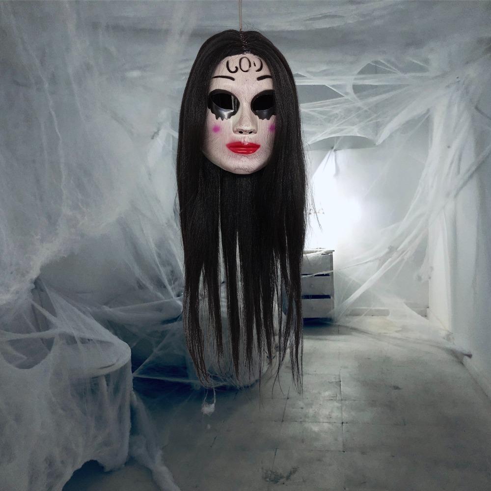 

Scary Look Halloween Mask Comfortable Wear Ghost Head Decoration Creative 3D Mask Haunted House Style A