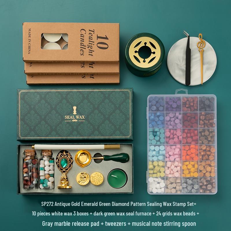 Creative Sealing Wax Stamp Set with Wax Granules – Perfect Gift for Teachers, Classmates, or Special Occasions