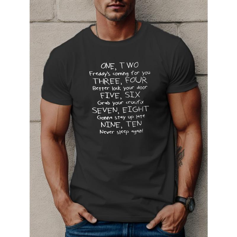European Size Men'S Summer Short Sleeve Graphic T-Shirt