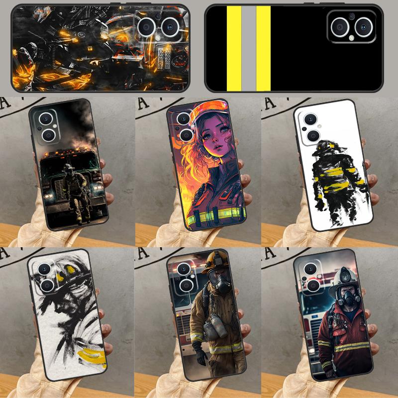 Firefighter Fire Love Case For OPPO Reno 11 12 13 F 8T 7 8 10 Pro OPPO Find X8 Pro X3 X6 Pro X5 Lite Cover Coque