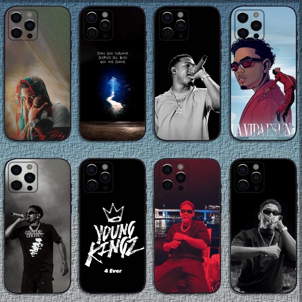 M-Myke Towers Rapper Phone Case For iPhone 16,15,14,13,12,11,Pro,X,XS,Max,XR,Plus,Mini Soft Black Cover