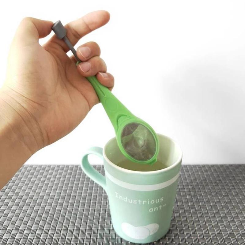 Tea Infuser Built-in plunger Healthy Intense Flavor Reusable Tea bag Plastic Tea&Coffee Strainer Measure Swirl Steep Stir&Press