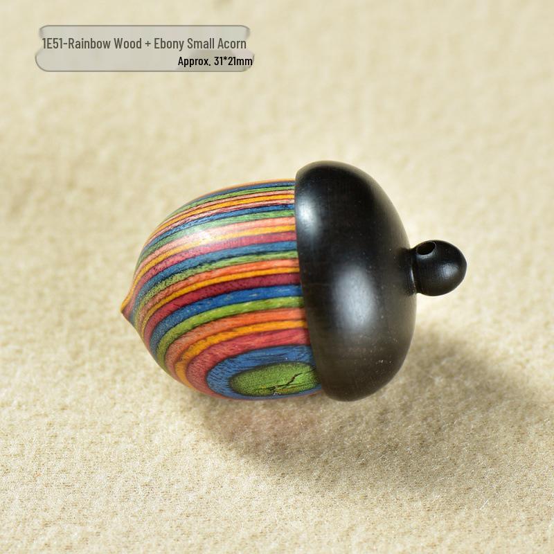 Ebony Rosewood Acorn Color-Block Wooden Ornament Pendant