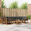 Outdoor Sofa Set with Cushions 8 pcs Natural and Anthracite