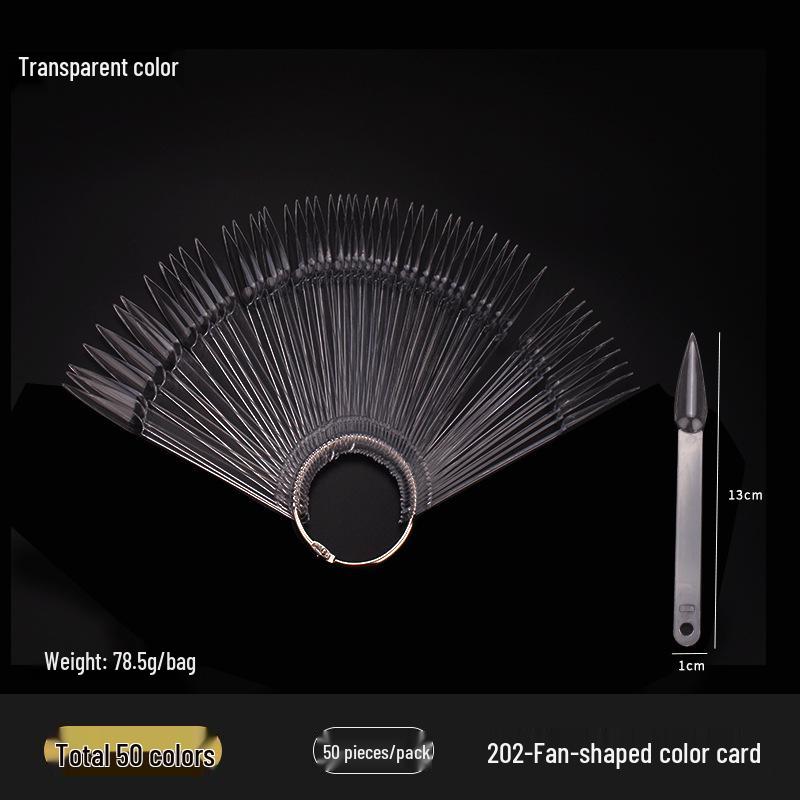 

50-цветная балетная овальная веерная доска для демонстрации нейл-арта