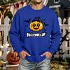 Men's Halloween Printed Long Sleeve T-Shirt Crewneck Casual Sports Top Unisex for Couples