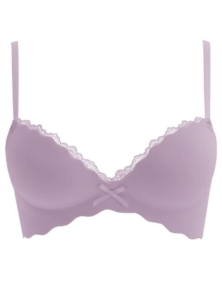 Thin female pure desire one piece seamless display big girl no steel ring sexy bra cover thickened
