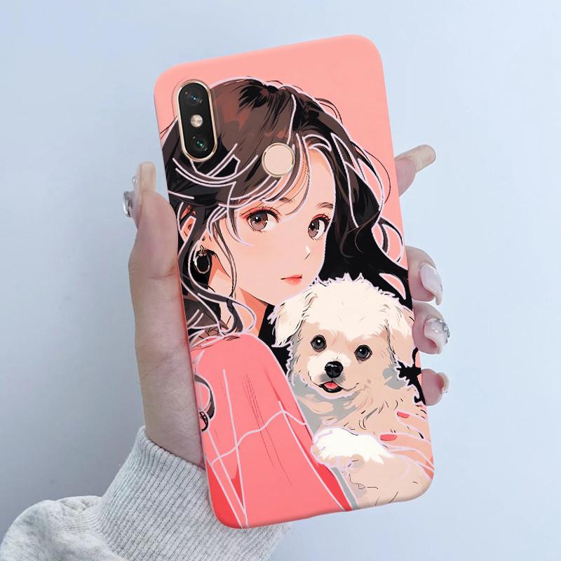For Xiaomi Mi Max 3 Case Back Cover New design Butterfly Flower Girl Painted Candy Color Soft Silicone Shells For Mi Max3 Capa