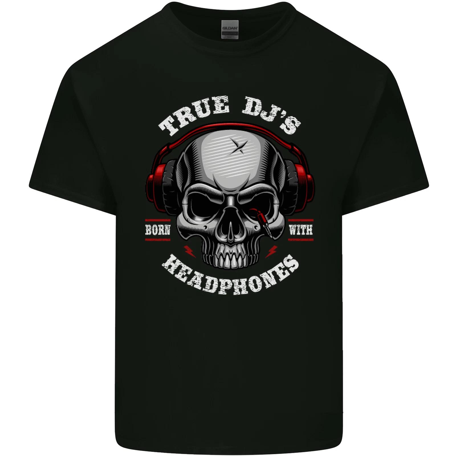 True DJ Are Born With Headphones DJing Kids T-Shirt Childrens S