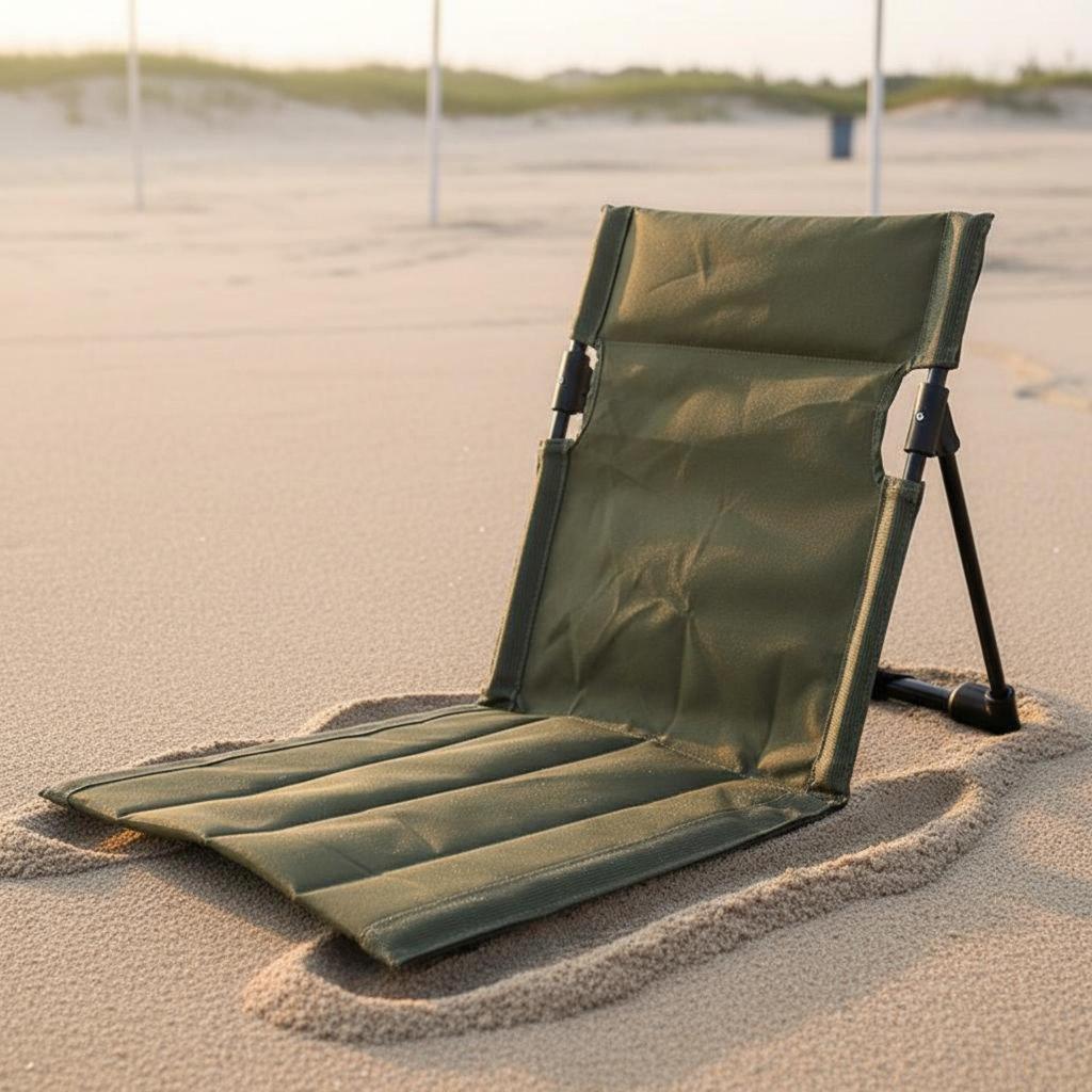 Portable Lawn Chair Lightweight Foldable Backrest Contoured Comfort for