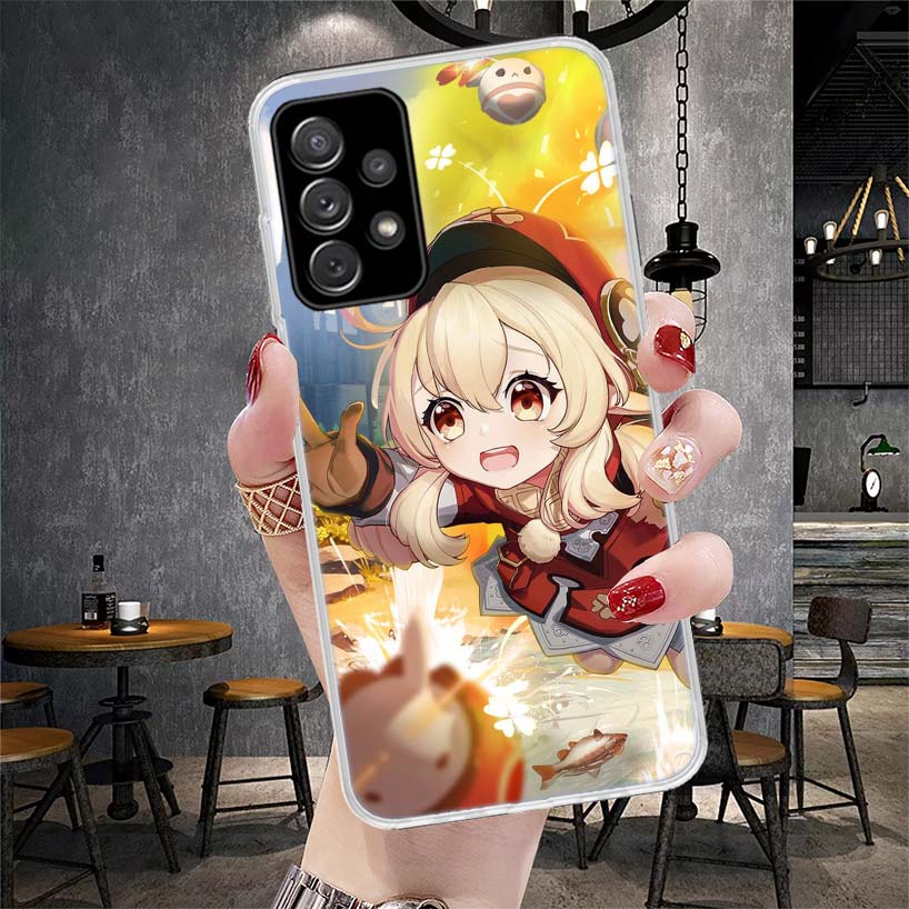 Genshin Impact Klee Phone Case For Samsung Galaxy A12 A22 A32 A52 A72 A02S A51 A50S A71 A70 A31 A20S Note 20 Ultra S10 A10S Gala