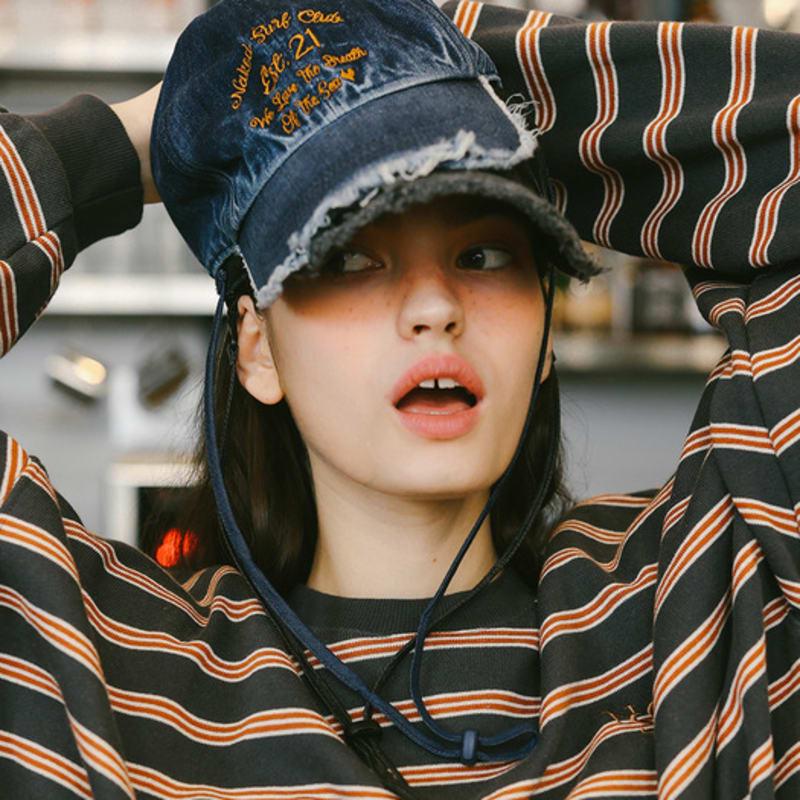 Naked Surf Club Lettering String Ball Cap (Indigo Blue)