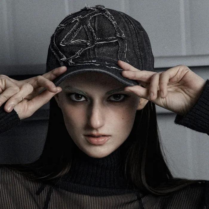 DENIM FRAY CAP